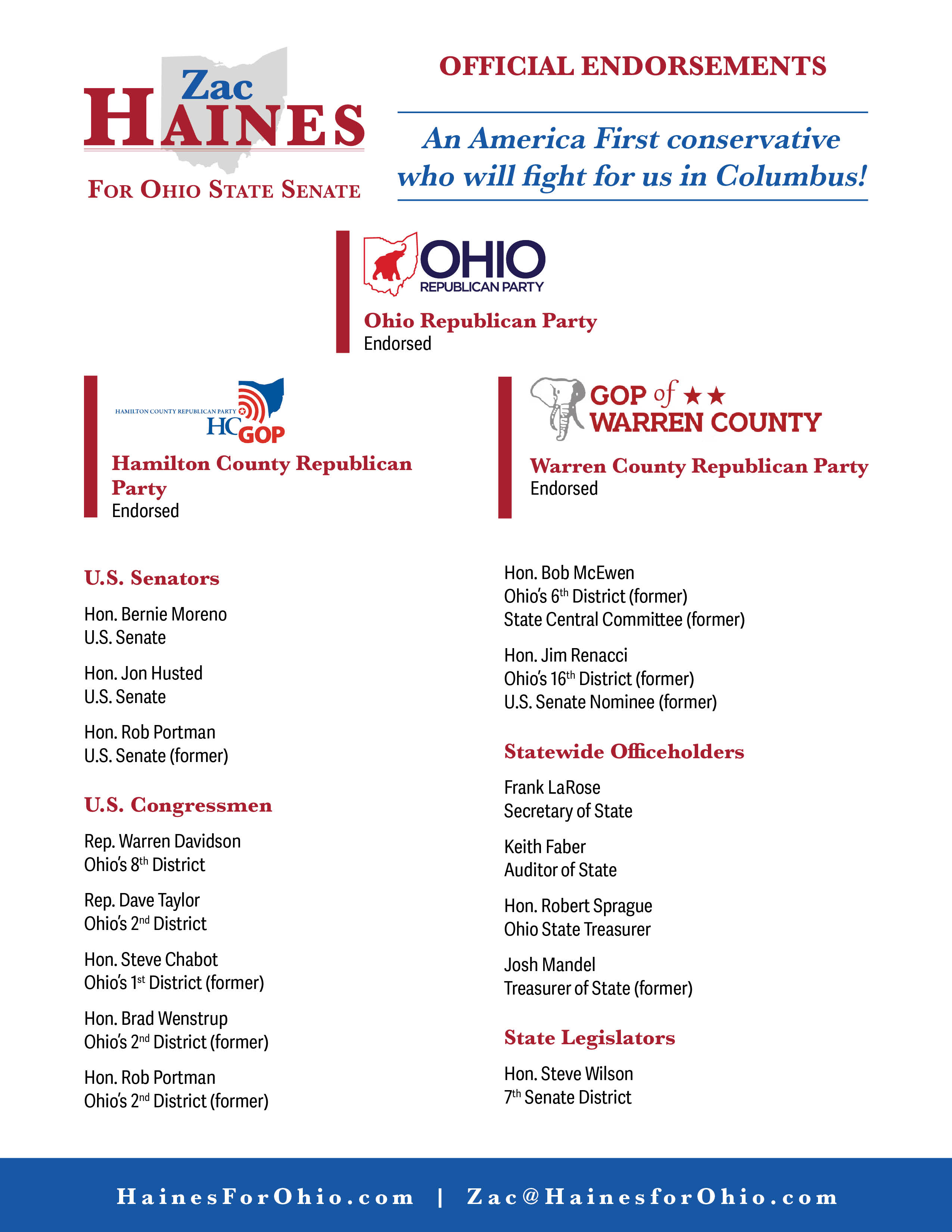 Zac Haines endorsements Page 1